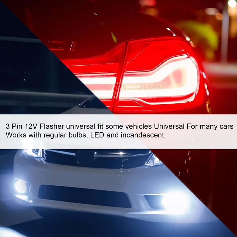 LDMINDA 12V 3 Pin Electronic LED Flasher Relay Round Heavy Duty Electronic Turn Signal Light Blinker 3 Prong Turn Signal Flasher Relay - Image 2